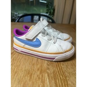 Nike Court Legacy Kids Shoes Summit White/University Blue 8.5